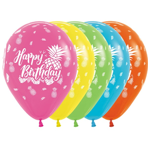 Ballonnen Happy Birthday Tropical